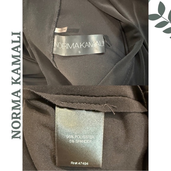 Norma Kamali Black Cowl Neck Cocoon Sleeve Midi Dress | Size Small - Picture 6 of 6